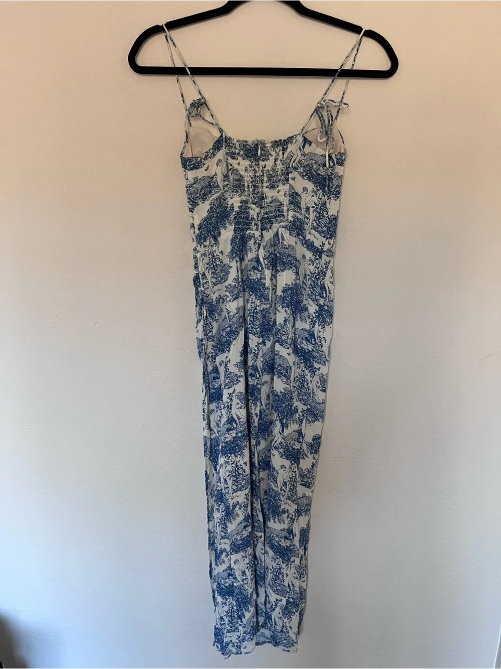 Reformation Blue and White Toile Slip Dress